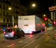 Transporting the container by road