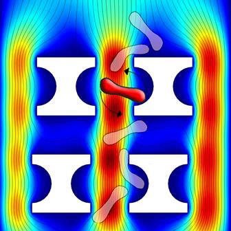 Drawing showing how the I-shape pillar array works