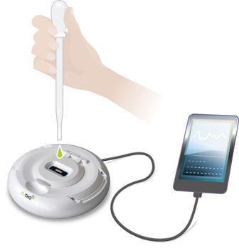 Drawing showing how the diagnostic device could be used