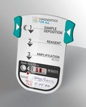 A mock-up of the device under development for Ebola diagnostics