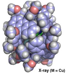 Structure of a molecular nanocapsule with copper