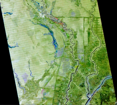 satellite image of Sebangu national park. © Infoterra GmbH 2008