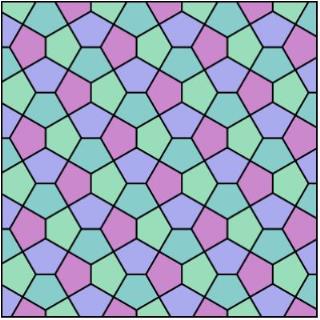An example of Cairo tiling. Source: Wikimedia Commons. Tiling Dual Semiregular V3-3-4-3-4 Cairo Pentagonal by R. A. Nonenmacher - Created by me. Licensed under GFDL via Wikimedia Commons - http://commons.wikimedia.org/wiki/File:Tiling_Dual_Semiregular_V3-3-4-3-4_Cairo_Pentagonal.svg#mediaviewer/File:Tiling_Dual_Semiregular_V3-3-4-3-4_Cairo_Pentagonal.svg