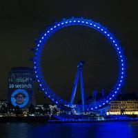 The London Eye lit up for World Diabetes Day